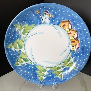 14" Large Snowman Platter by Vietri